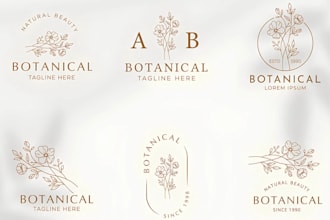 do feminine floral fashion beauty boho watercolor signature logo design