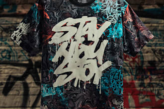 create trendsetting streetwear t shirt typography design