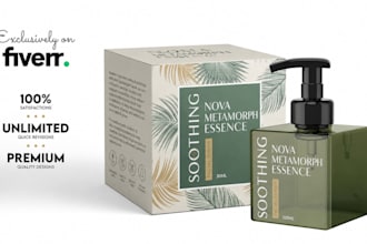 design product label, supplement label with product packaging design