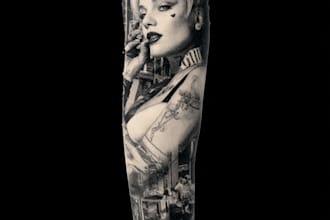 design a custom full tattoo sleeve in my style