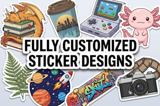 design custom die cut stickers, badges, and vinyl decals