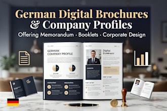 german digital brochure, company profile, offering memorandum brochure, booklet