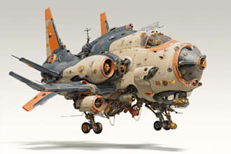 draw high quality spaceship concept
