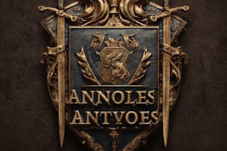 draw a medieval, fantasy, rpg gaming logo