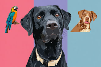 draw your dog or any pets into cartoon
