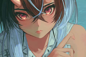 turn your story characters into anime cartoon illustrations