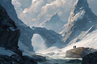 do fantasy landscapes and scenery art