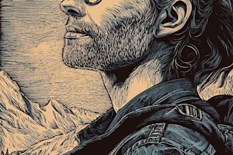 create stunning hand carved linocut illustrations for you