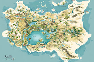 create a custom vector map for any location illustration