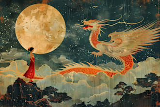draw artwork with vintage illustration style