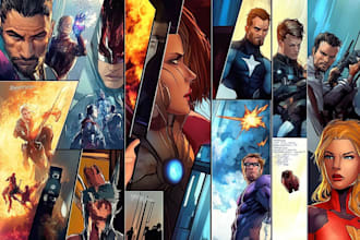 superhero character for comics