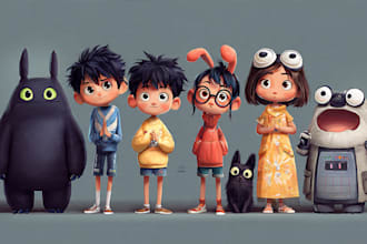 design cute cartoon characters