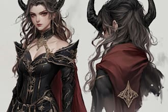 draw dnd character portrait illustration