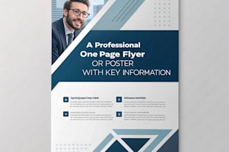 make design professional one pager, flyer, or poster