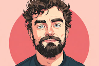draw amazing vector cartoon portrait