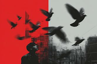 design excellent post punk, rock, indie music album cover