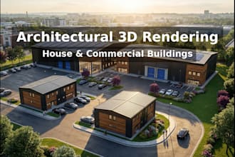design house, commercial 3d exterior architectural renders