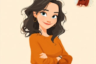 beautiful portrait in disney cartoon