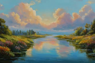 paint custom canvas painting in oil or acrylic