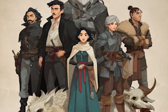 do dnd group party illustration
