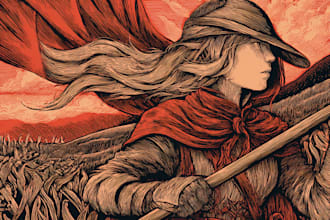 create a handcrafted linocut illustration for your project