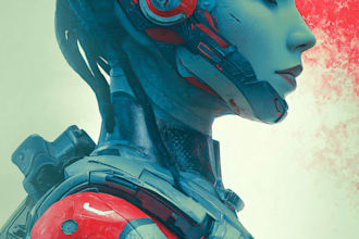 sci fi character illustration or sci fi character