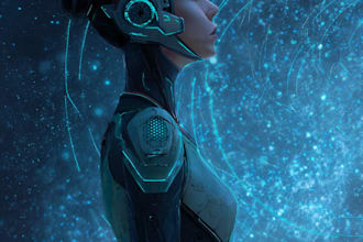 do a sci fi character illustration or sci fi character