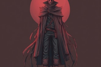 draw realistic dark fantasy art and horror illustrations