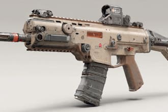 create weapon concept art for you