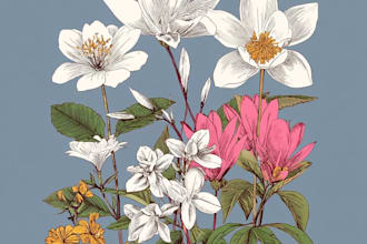 draw a botanical illustration art for you
