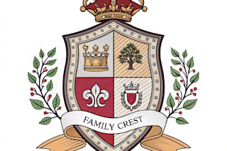 design a custom emblem, family crest logo