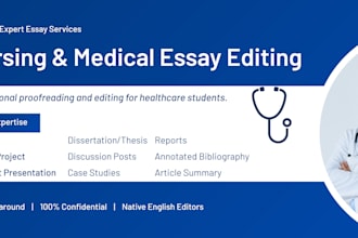 edit and proofread your assigned medical, health, or nursing tasks