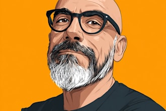 draw amazing vector cartoon portrait