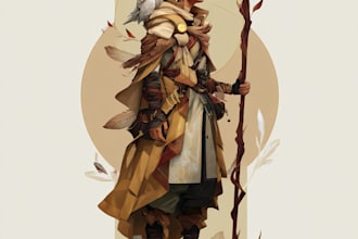 draw fantasy and dungeons and dragons charater