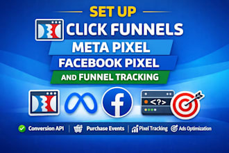 set up clickfunnels meta pixel conversion API facebook pixel and funnel tracking