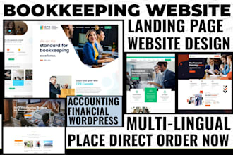design fast bookkeeping website accounting website tax website financial website