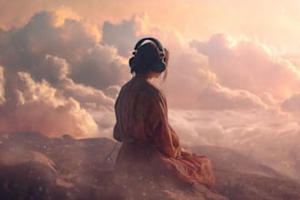 design a dreamy surreal or fantasy music cover