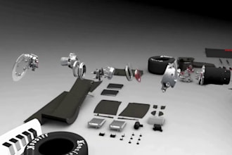 create 3d industrial product animation and machine animation