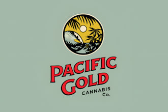 design a cannabis weed logo, typography emblem or monogram