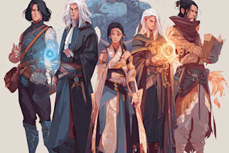 design custom dnd party portraits and group art