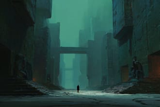 make a fantasy sci fi illustration or sci fi character art