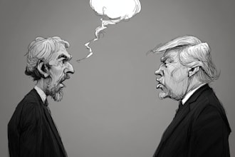 do digital political cartoon for political cartoon