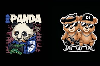 design high quality esport panda mascot logo