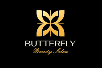 do modern butterfly logo design with copyrights