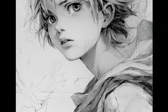 draw an amazing anime art illustration