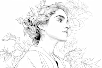 create custom line art illustrations from your ideas