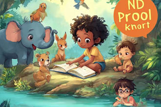 design custom children storybook and comic illustrations