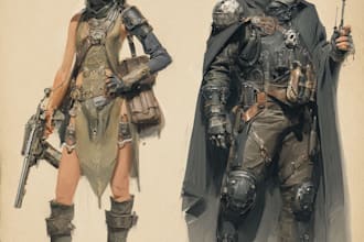design sci fi mecha and robot concept art