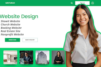 design a high converting showit website for church, nonprofit, real estate