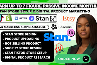 setup stan store marketing shopify tik tok shop beacon ai esty shop gumroad